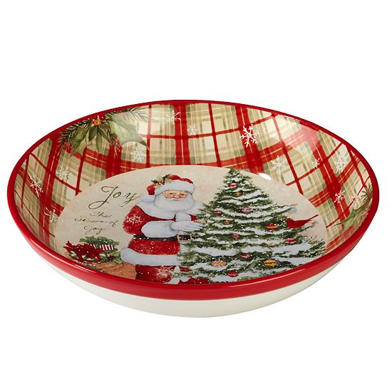 Certified International Holiday Wishes Pasta Serving Bowl