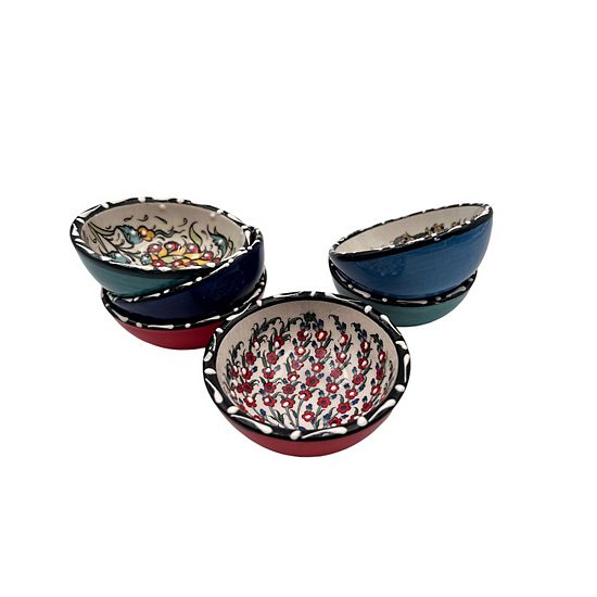 Discover Europe - Made In Turkey Nakkas Cini 6-Piece Tidbit Dish Set