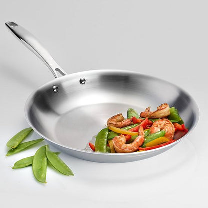  Tramontina Gourmet Tri-Ply Clad Stainless Steel 12-in. Frypan