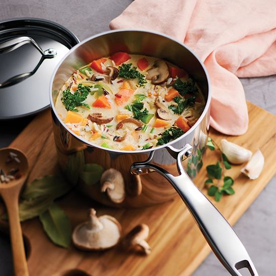  Tramontina Gourmet Tri-Ply Clad Stainless Steel 2-qt. Saucepan