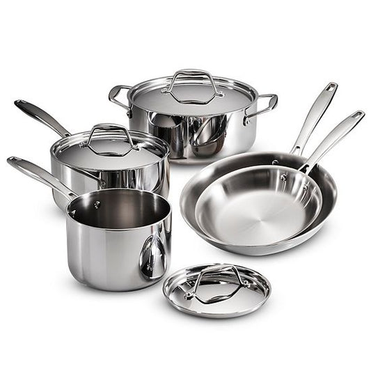  Tramontina Gourmet Tri-Ply 8-pc. Stainless Steel Cookware Set