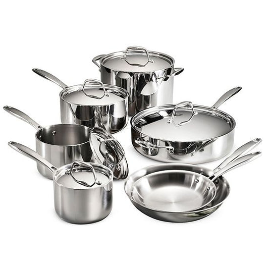  Tramontina Gourmet Tri-Ply 12-pc. Stainless Steel Cookware Set