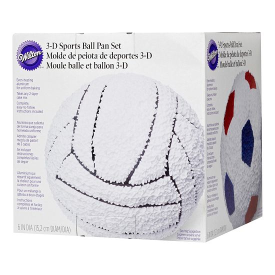 Wilton 3D Sports Baseball, Volleyball, Or Basketball Cake Pan