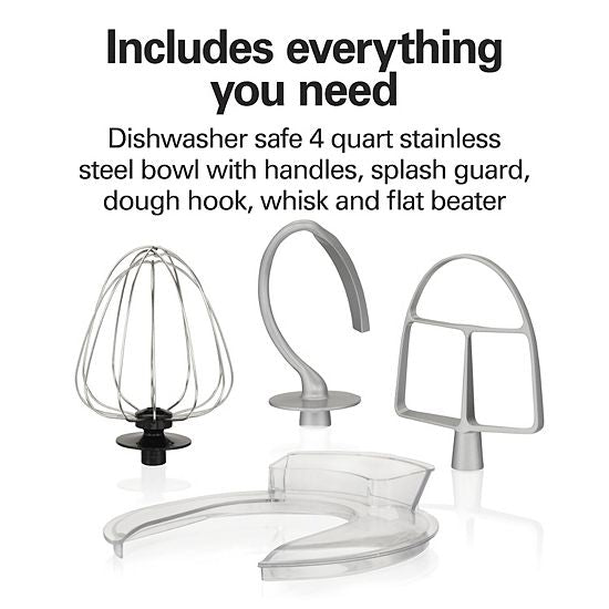  Hamilton Beach 7-Speed Stand Mixer & Attachments