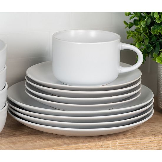  10 Strawberry Street 32-pc. Matte Coupe Dinnerware Set