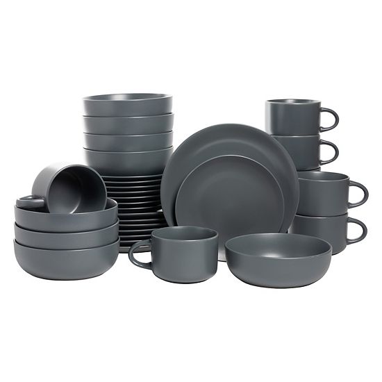  10 Strawberry Street 32-pc. Matte Coupe Dinnerware Set
