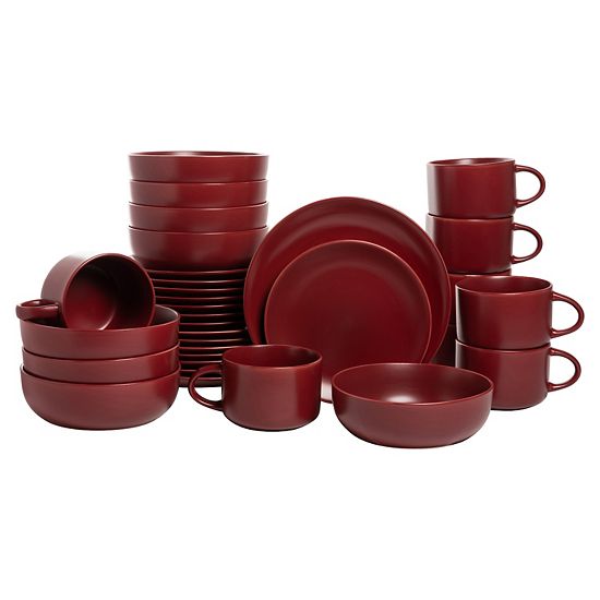  10 Strawberry Street 32-pc. Matte Coupe Dinnerware Set