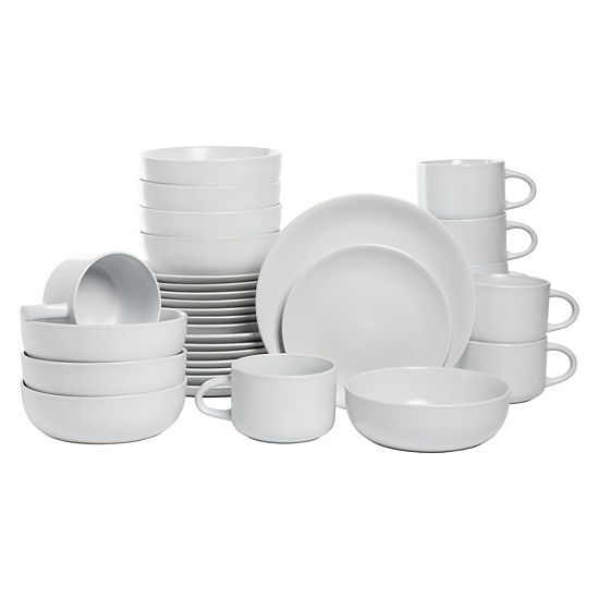  10 Strawberry Street 32-pc. Matte Coupe Dinnerware Set