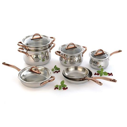  BergHOFF Ouro Gold 11-pc. 18/10 Stainless Steel Cookware Set
