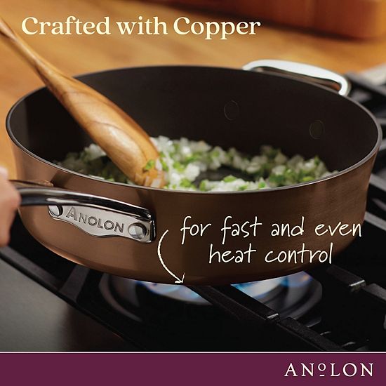  Anolon Nouvelle 11-pc. Copper Luxe Hard-Anodized Nonstick Cookware Set