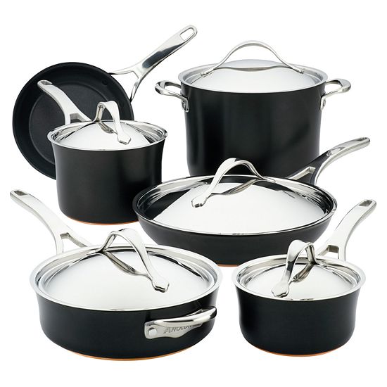  Anolon Nouvelle 11-pc. Copper Luxe Hard-Anodized Nonstick Cookware Set