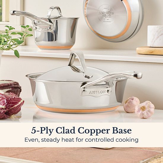  Anolon Nouvelle Copper Stainless Steel 10-pc. Cookware Set