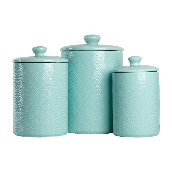  10 Strawberry Street Marquis Embossed 3-pc. Ceramic Canister Set