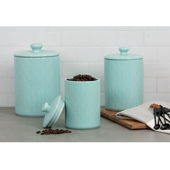 10 Strawberry Street Marquis Embossed 3-pc. Ceramic Canister Set