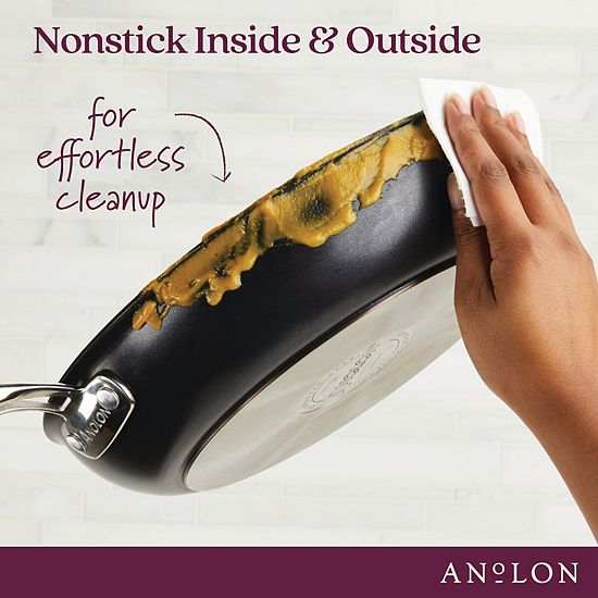  Anolon SmartStack Hard-Anodized Nesting 2-pc. 8.5-in. & 10-in. Skillet Set