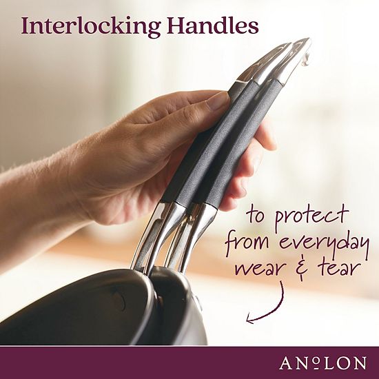  Anolon SmartStack Hard-Anodized Nesting 2-pc. 8.5-in. & 10-in. Skillet Set