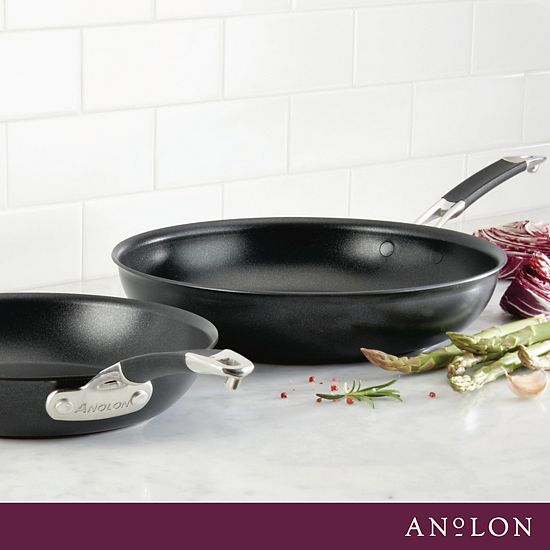  Anolon SmartStack Hard-Anodized Nesting 2-pc. 8.5-in. & 10-in. Skillet Set