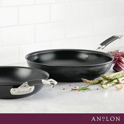  Anolon SmartStack Hard-Anodized Nesting 2-pc. 8.5-in. & 10-in. Skillet Set