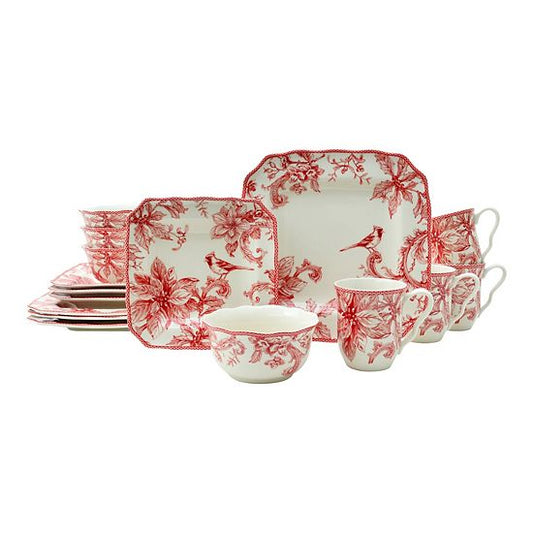  222 Fifth Christmas Lane 16-piece Dinnerware Set
