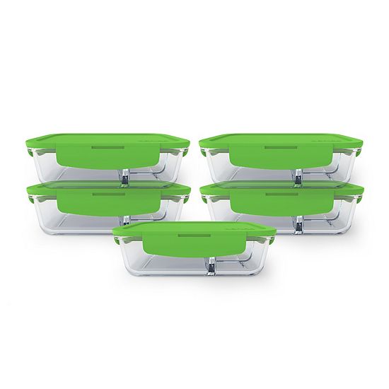  Bentgo 10-pc. 3-Compartment Glass Lunch Container Set
