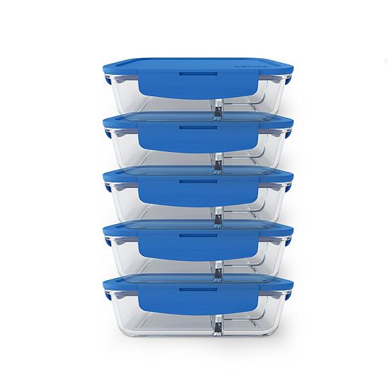  Bentgo 10-pc. 3-Compartment Glass Lunch Container Set