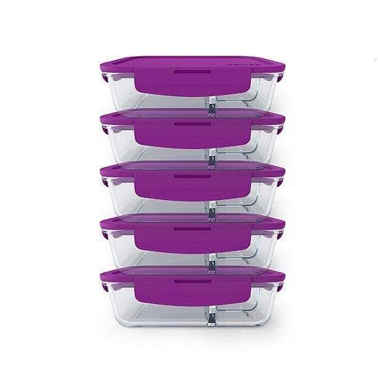  Bentgo 10-pc. 3-Compartment Glass Lunch Container Set