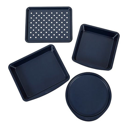 Wilton 4-pc. Diamond-Infused Nonstick Navy Blue Toaster Oven Baking Set