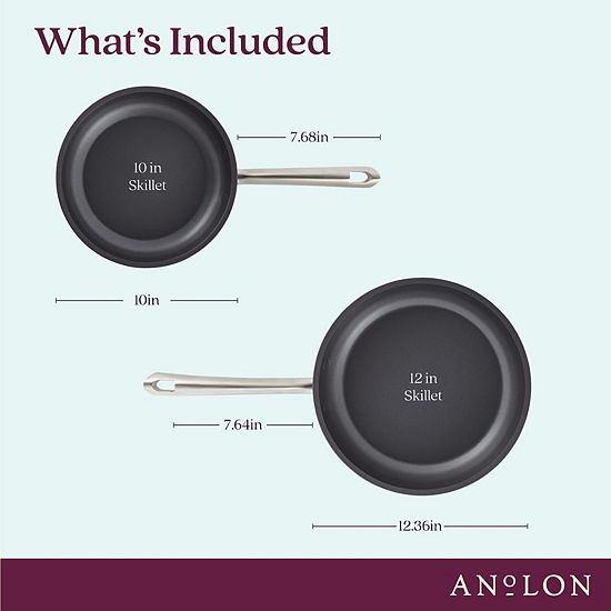  Anolon Accolade Hard-Anodized Precision Forge 2-pc. Skillet Set
