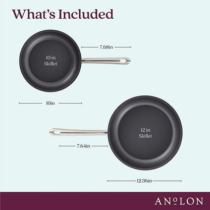  Anolon Accolade Hard-Anodized Precision Forge 2-pc. Skillet Set