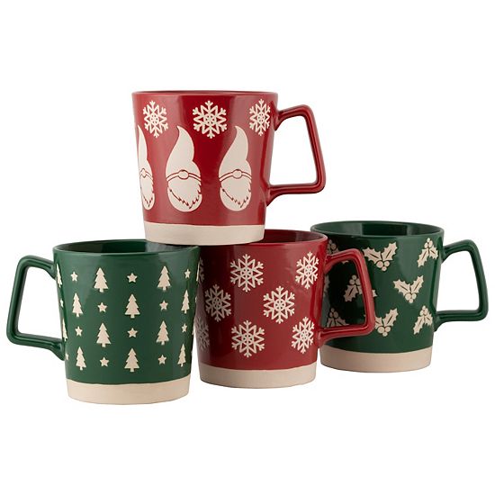  10 Strawberry Street 4-pc. Holiday Mug Set