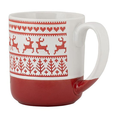  10 Strawberry Street 4-pc. Reindeer Sweater Embossed Mug Set