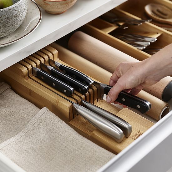  Joseph Joseph DrawerStore Bamboo 2-Tier Knife Organizer