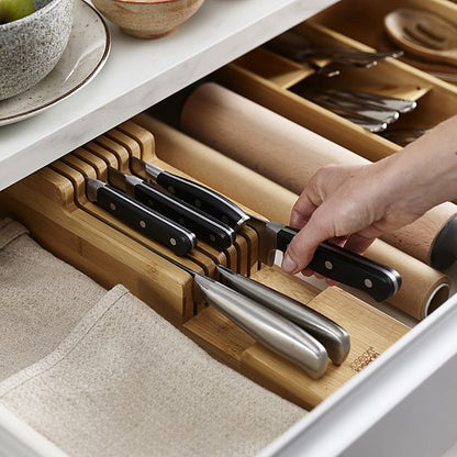  Joseph Joseph DrawerStore Bamboo 2-Tier Knife Organizer