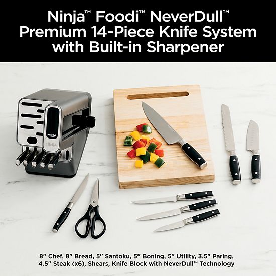 Ninja Foodi NeverDull Premium 14-pc. Knife Block Set With Built-in Sharpener System