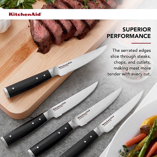  KitchenAid KO4PSKSOHOBA Gourmet 4-pc. Forged Triple Rivet Steak Knife Set