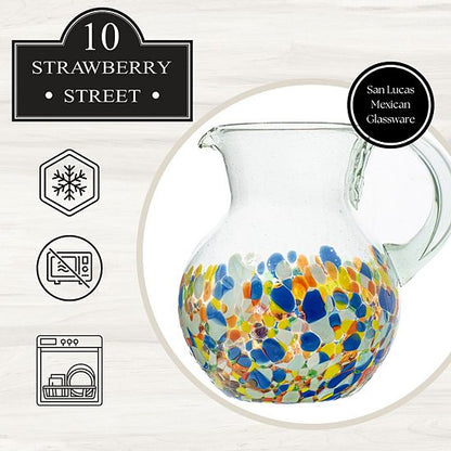 10 Strawberry Street San Lucas Mexican Glassware Pitcher