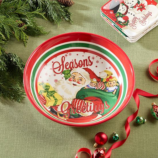  Certified International Retro Christmas Serving Bowl