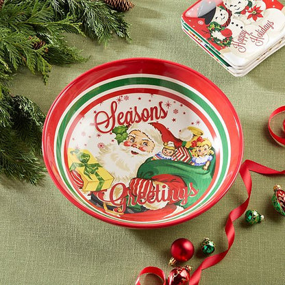  Certified International Retro Christmas Serving Bowl