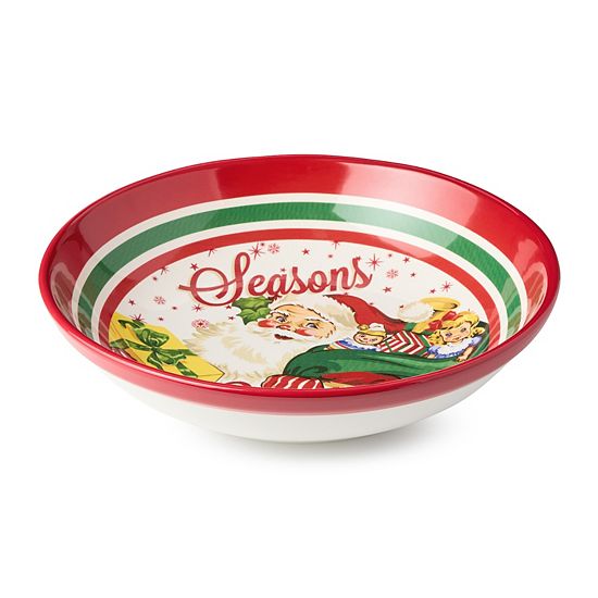  Certified International Retro Christmas Serving Bowl
