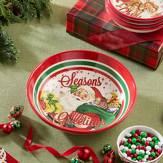  Certified International Retro Christmas Serving Bowl