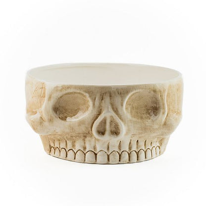  10 Strawberry Street Skull Serving Bowl With Skeleton Forks