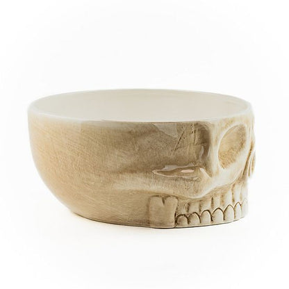  10 Strawberry Street Skull Serving Bowl With Skeleton Forks