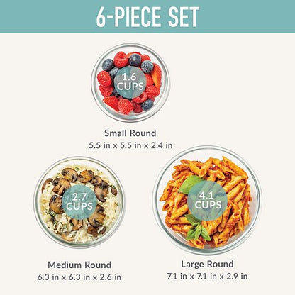  Bentgo Glass Leak-Proof 6-pc. Food Storage Set
