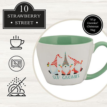  10 Strawberry Street Sup' Gnomies 4-pc. Holiday Mug Set