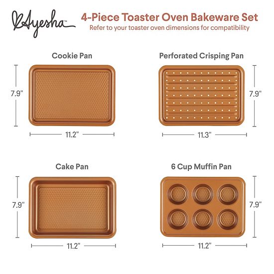  Ayesha Curry Bakeware 4-pc. Toaster Oven Baking Pan Set