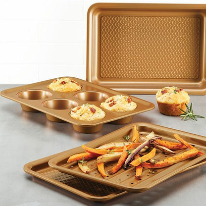  Ayesha Curry Bakeware 4-pc. Toaster Oven Baking Pan Set