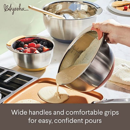  Ayesha Curry Pantryware 3-pc. Stainless Steel Nesting Mixing Bowl Set