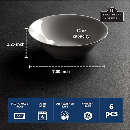  10 Strawberry Street Simply White 6-pc. Cereal Bowl Set