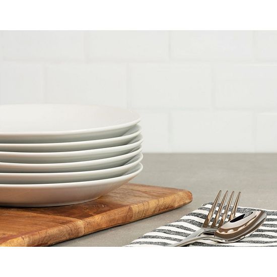  10 Strawberry Street Simply White 6-pc. Coupe Salad Plate Set