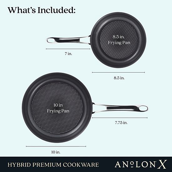  Anolon X Hybrid Nonstick Induction Frypan Set